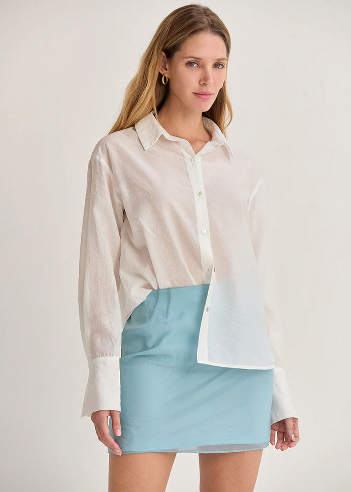 Zeah Organza Mini Skirt - Light Blue