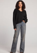 Ginger V-Neck Sweater - Licorice