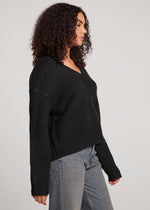 Ginger V-Neck Sweater - Licorice