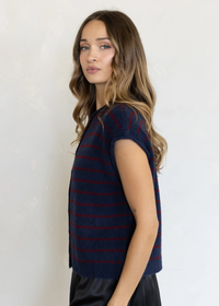 Cabana Stripe Piper Vest - Navy