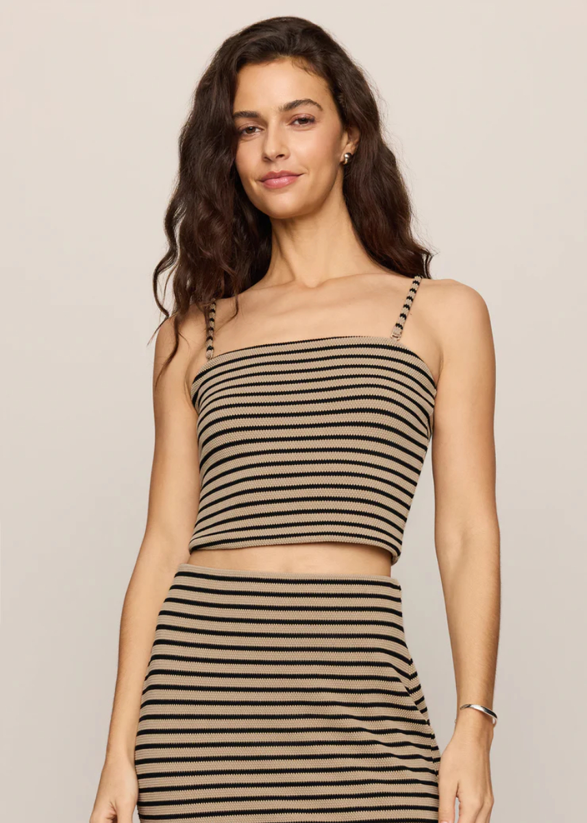 Caffari Stripe Tube Top - Putty