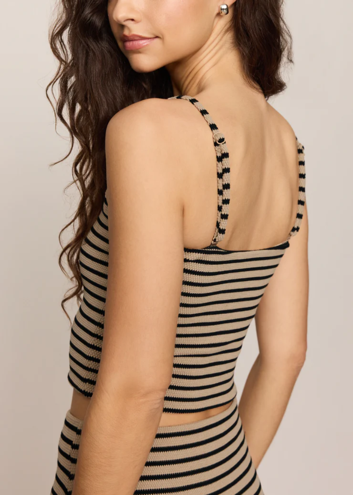 Caffari Stripe Tube Top - Putty