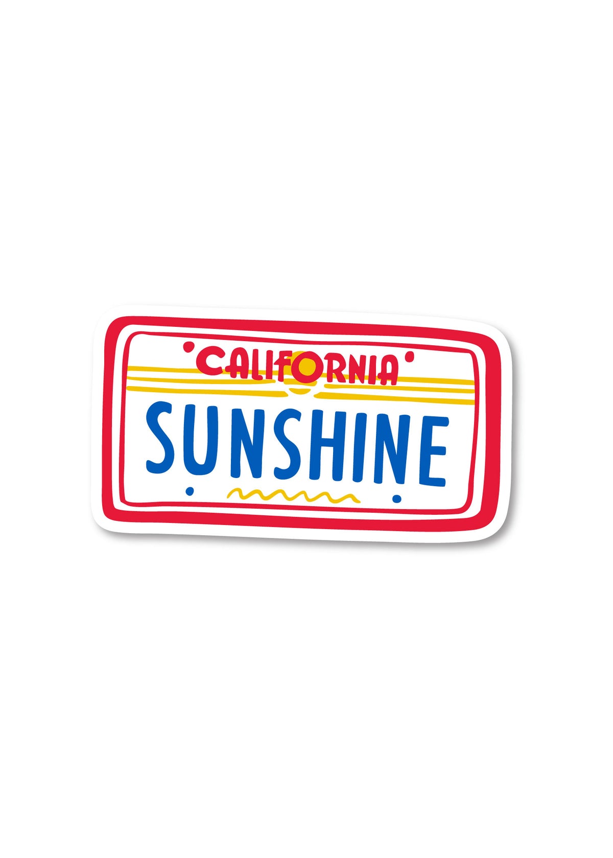 California Sunshine Plate Sticker