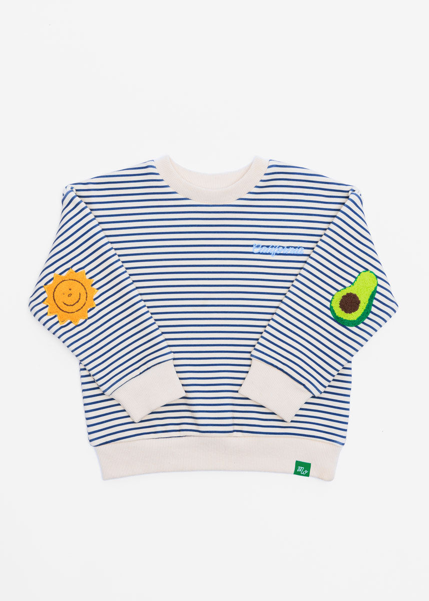 California Striped Patch Sweatshirt