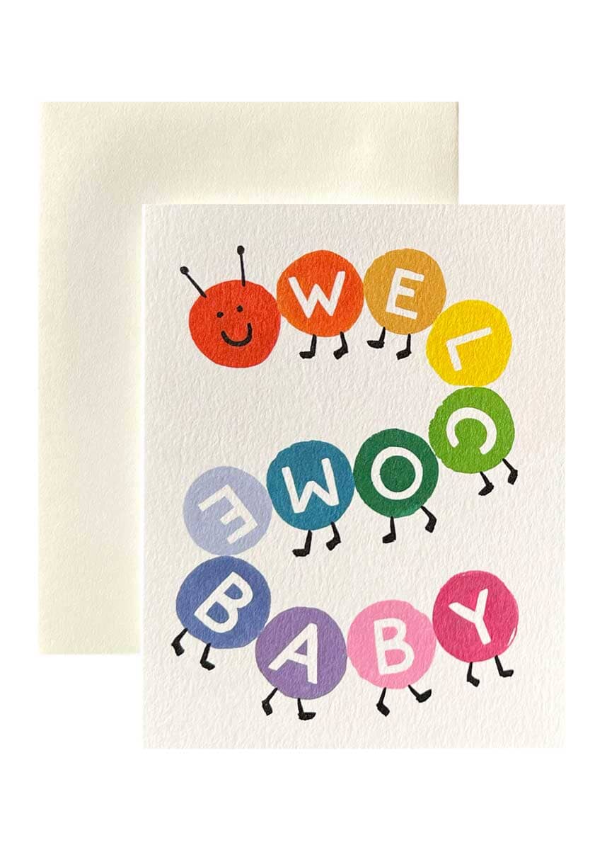 Caterpillar Baby Card