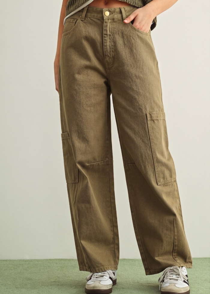Ceile Pants - Washed Brown
