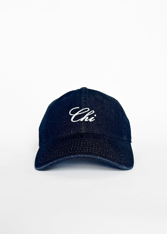 Toddler Chi Embroidered Dad Hat - Dark Denim
