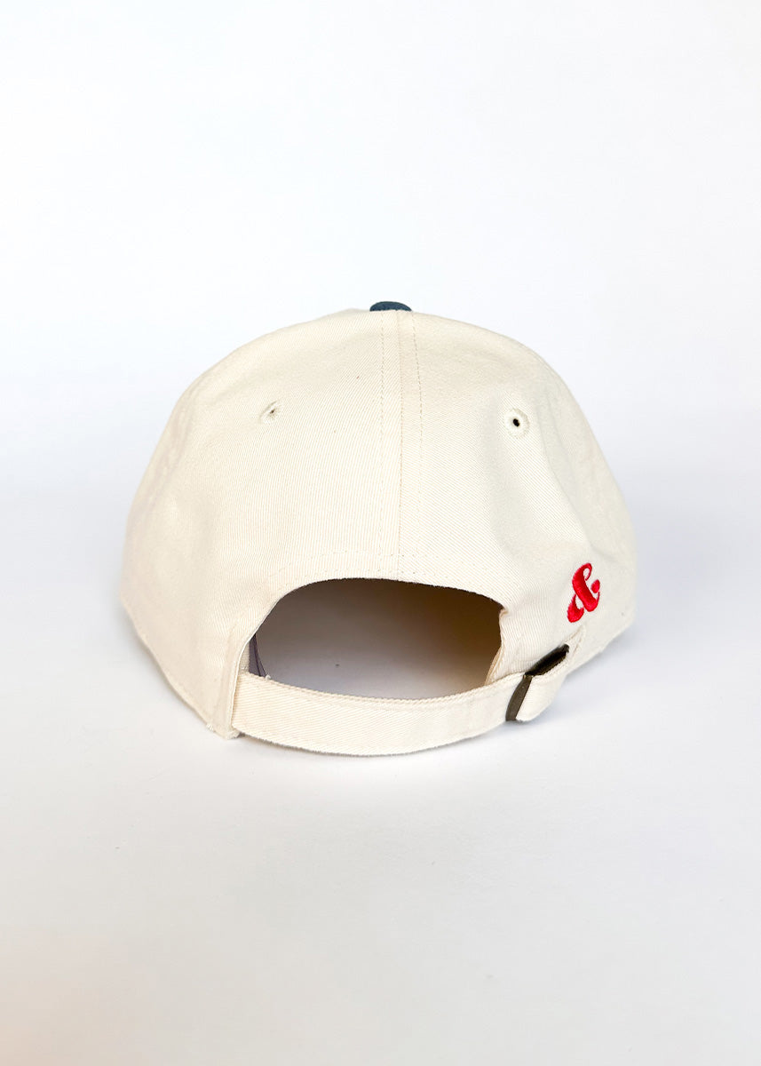 Chi Heart Icon Hat - Ivory & Breaker Blue