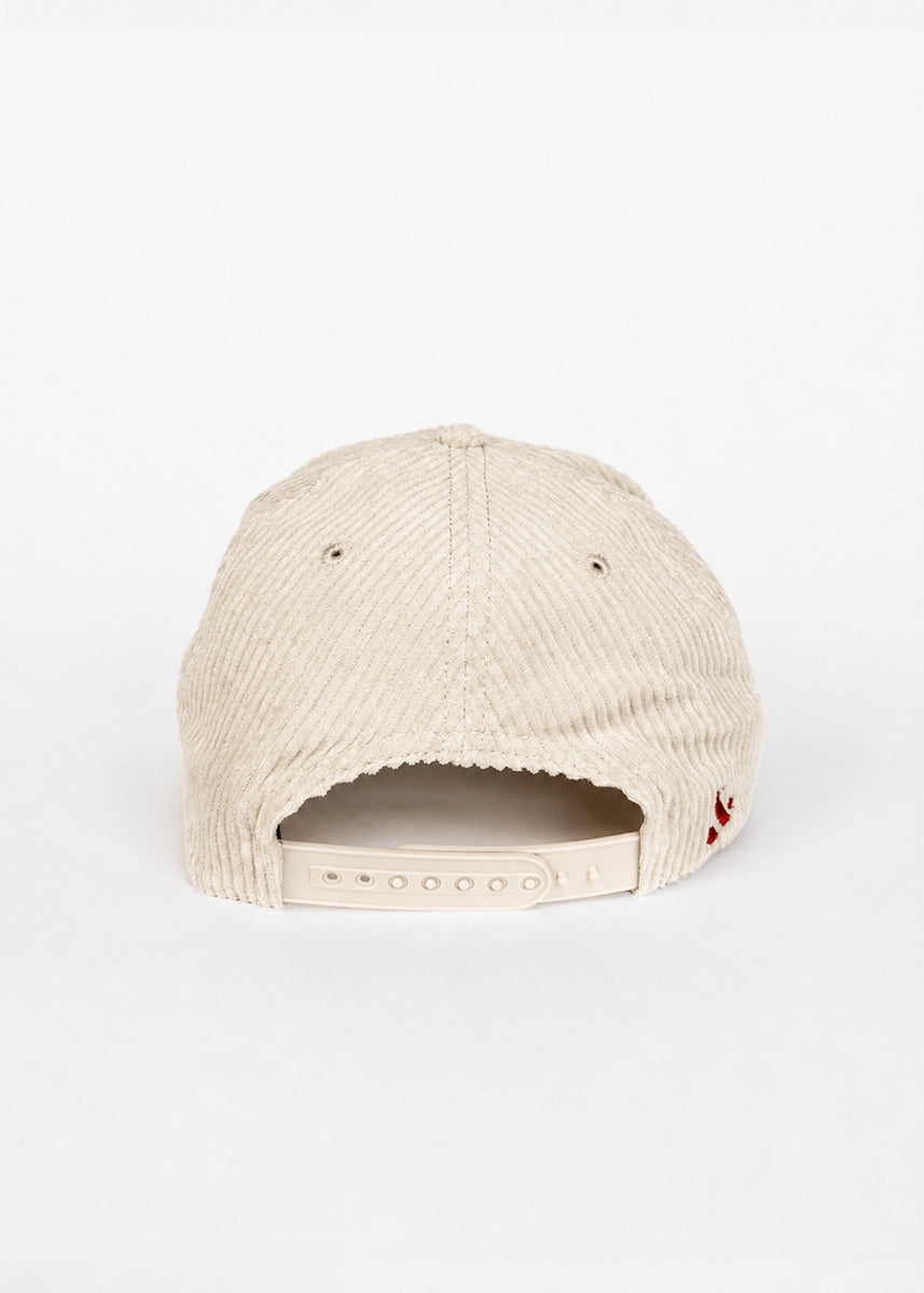 Chi Rope Wide Whale Cord Hat - Ivory