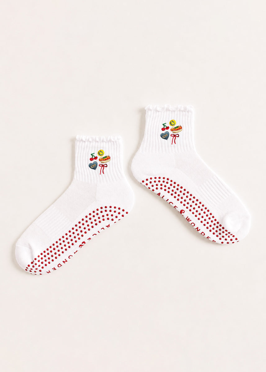 Chicago Icons Ruffle Pilates Sock