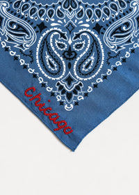 Chicago Stitch Embroidered Bandana - Chambray