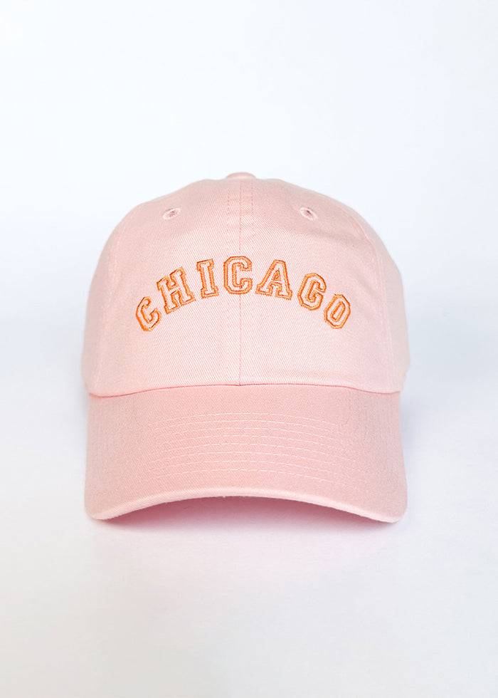 Chicago Arch Dad Hat - Pink & Orange