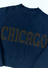 Chicago Crop Sweater - Navy