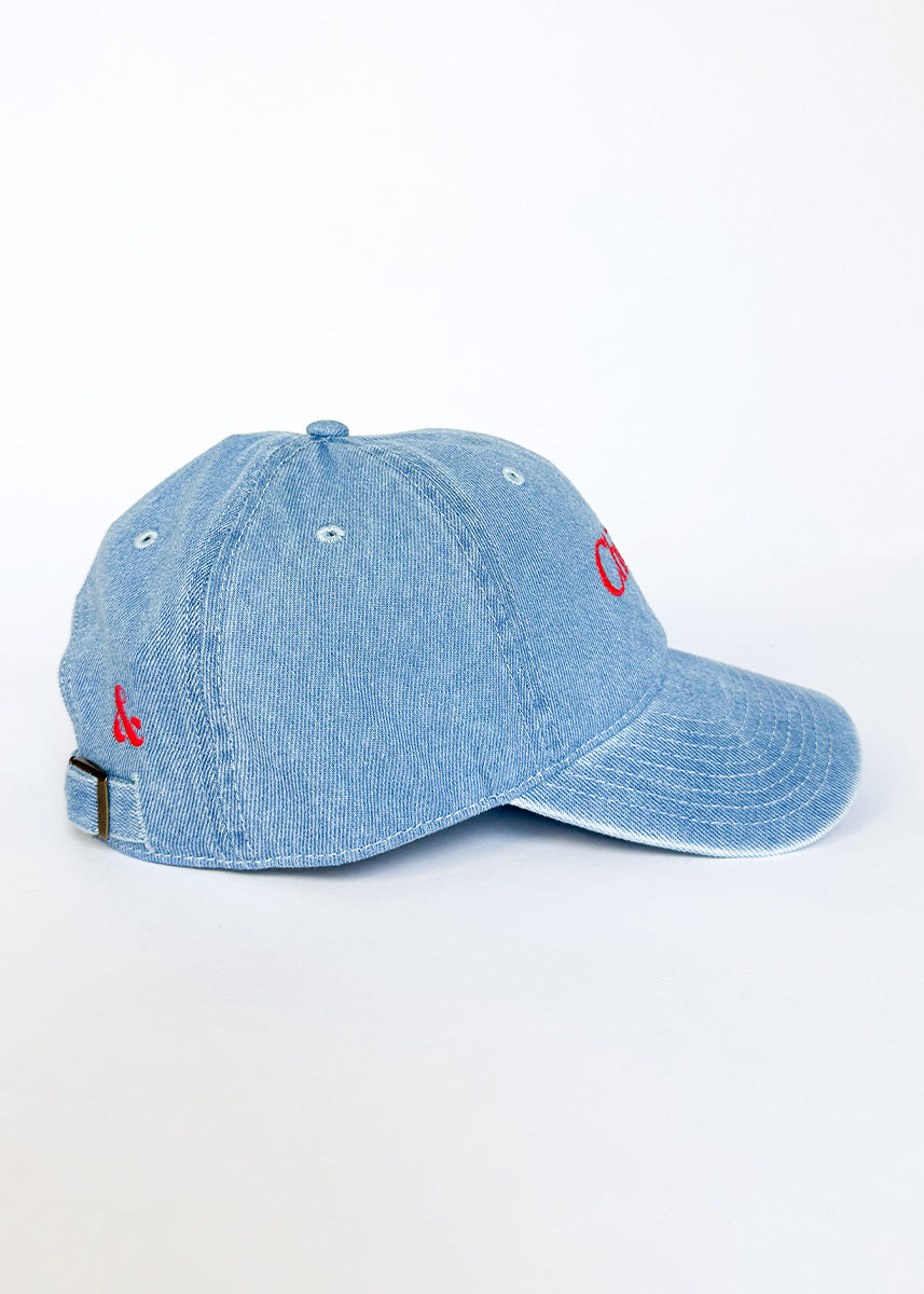 Chicago. Dad Hat - Denim & Red