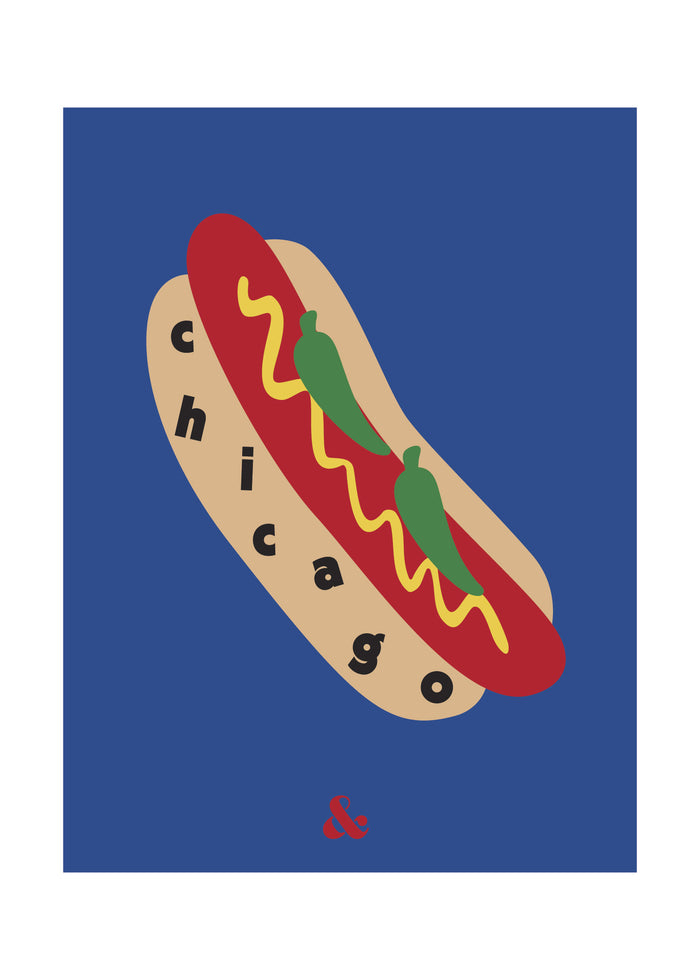 Chicago Hot Dog Poster