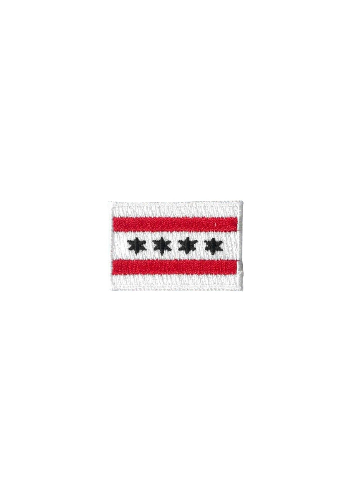Chicago Flag Patch - Black & Red