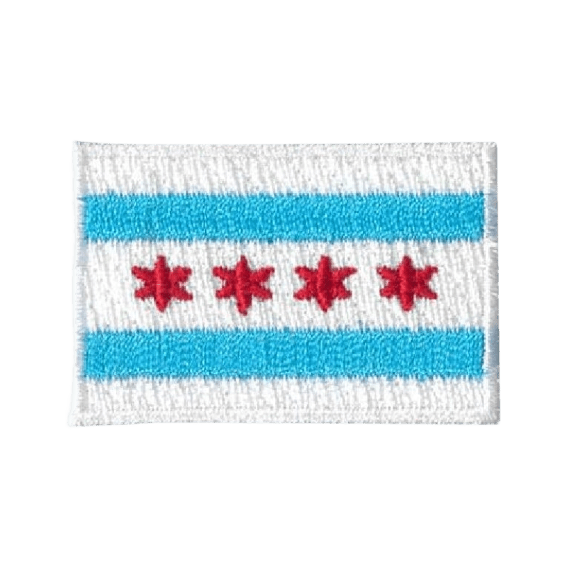 Chicago Flag Patch - Light Blue & Red