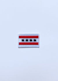 Chicago Flag Patch - Black & Red