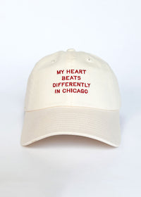 Chicago Heartbeat Dad Hat - Ivory