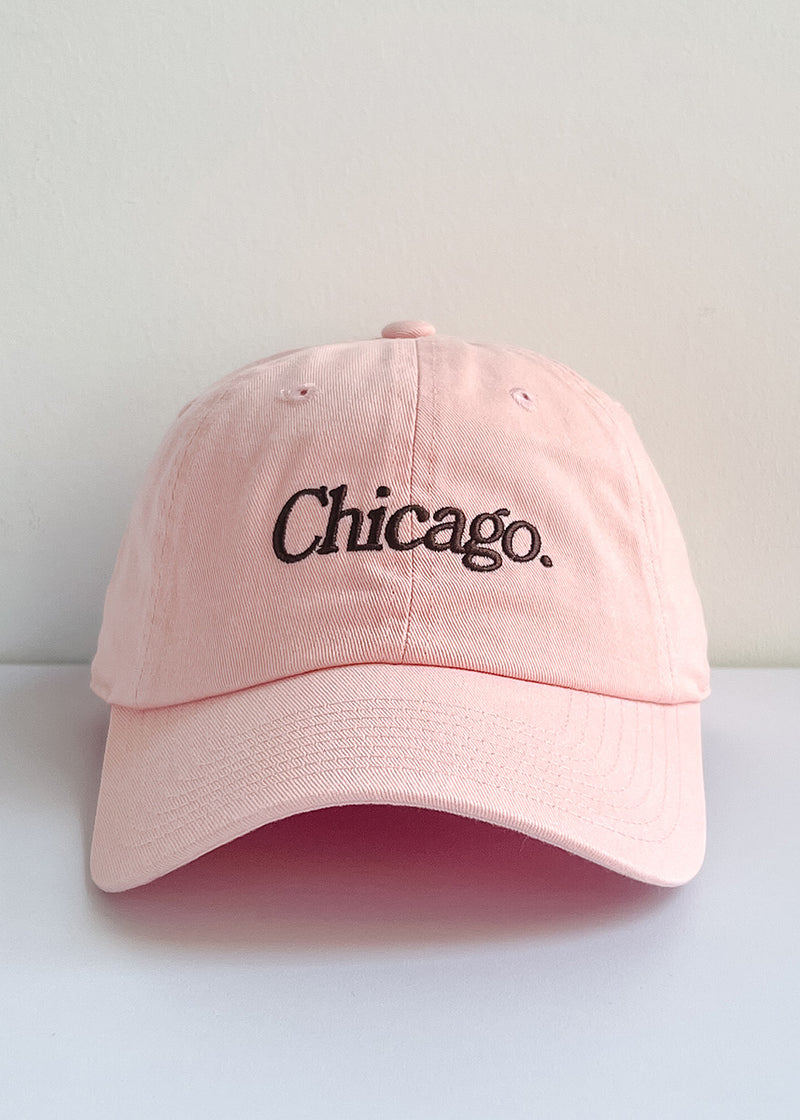 Chicago. Dad Hat - Pink & Espresso