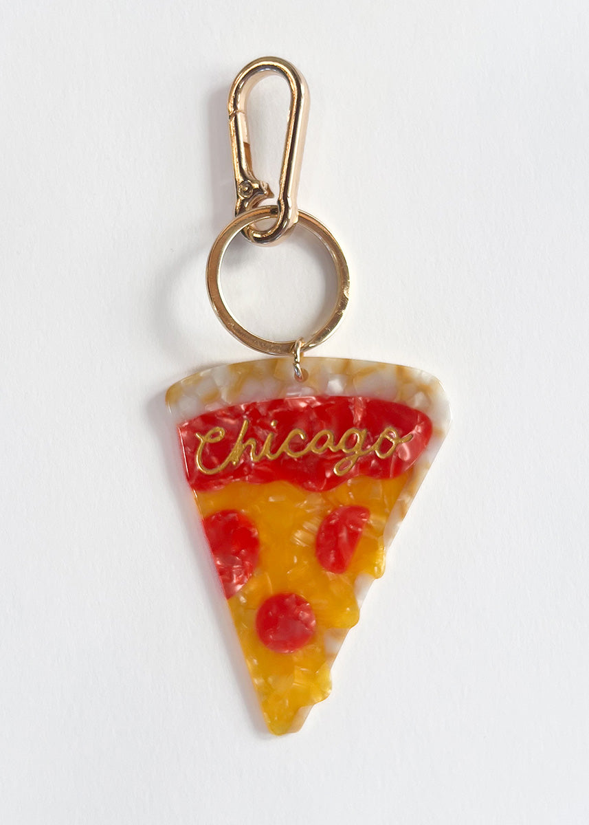Chicago Pizza Keychain