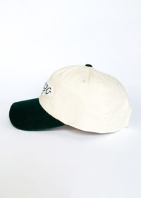Chicago Script Baseball Cap - Ivory & Dark Green