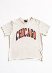 Chicago Varsity Heavyweight Crop Tee - Navy & Orange