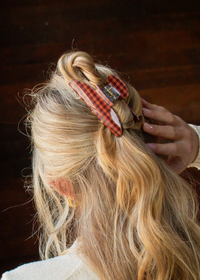 Cider Gingham Claw Clip