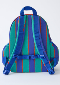 Cool Kid Backpack - Navy & Green Stripe