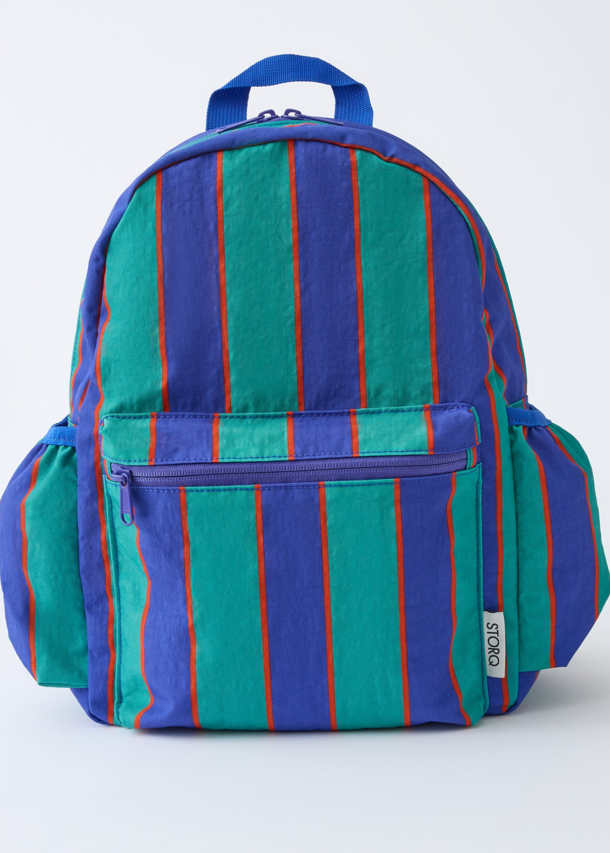 Cool Kid Backpack - Navy & Green Stripe