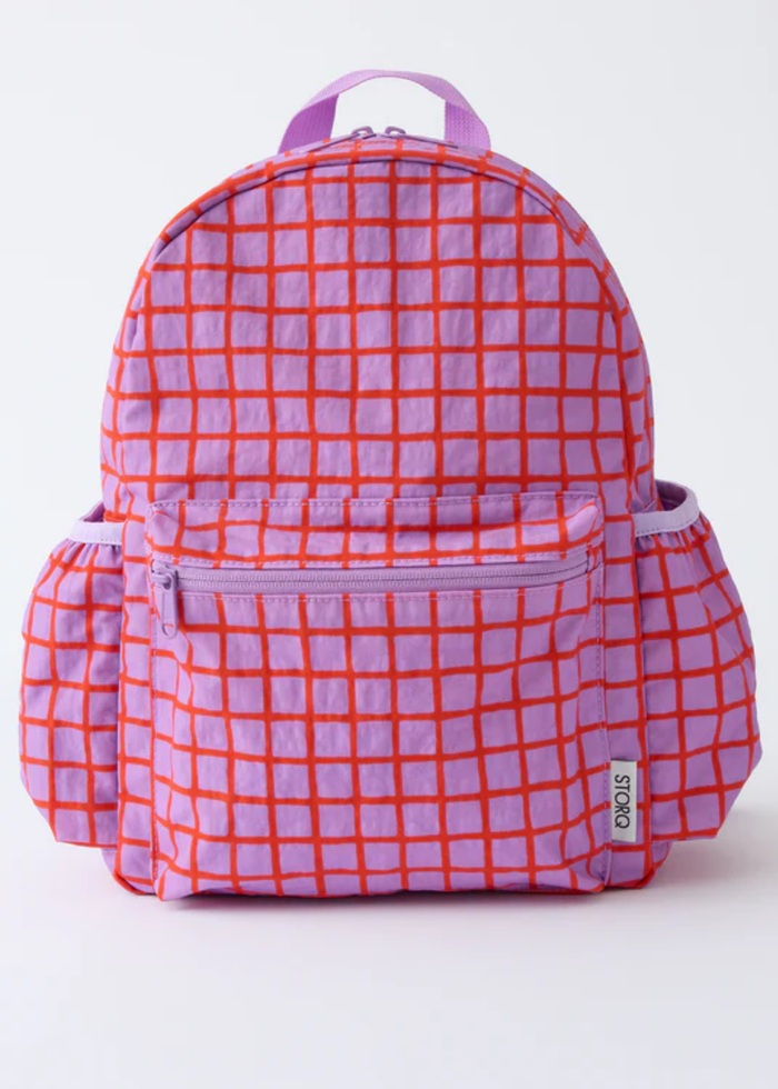 Cool Kid Backpack - Orchid Grid
