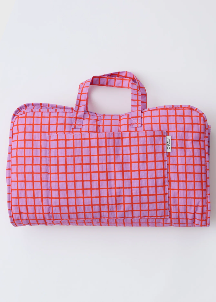 Cool Kid Nap Mat - Orchid Grid