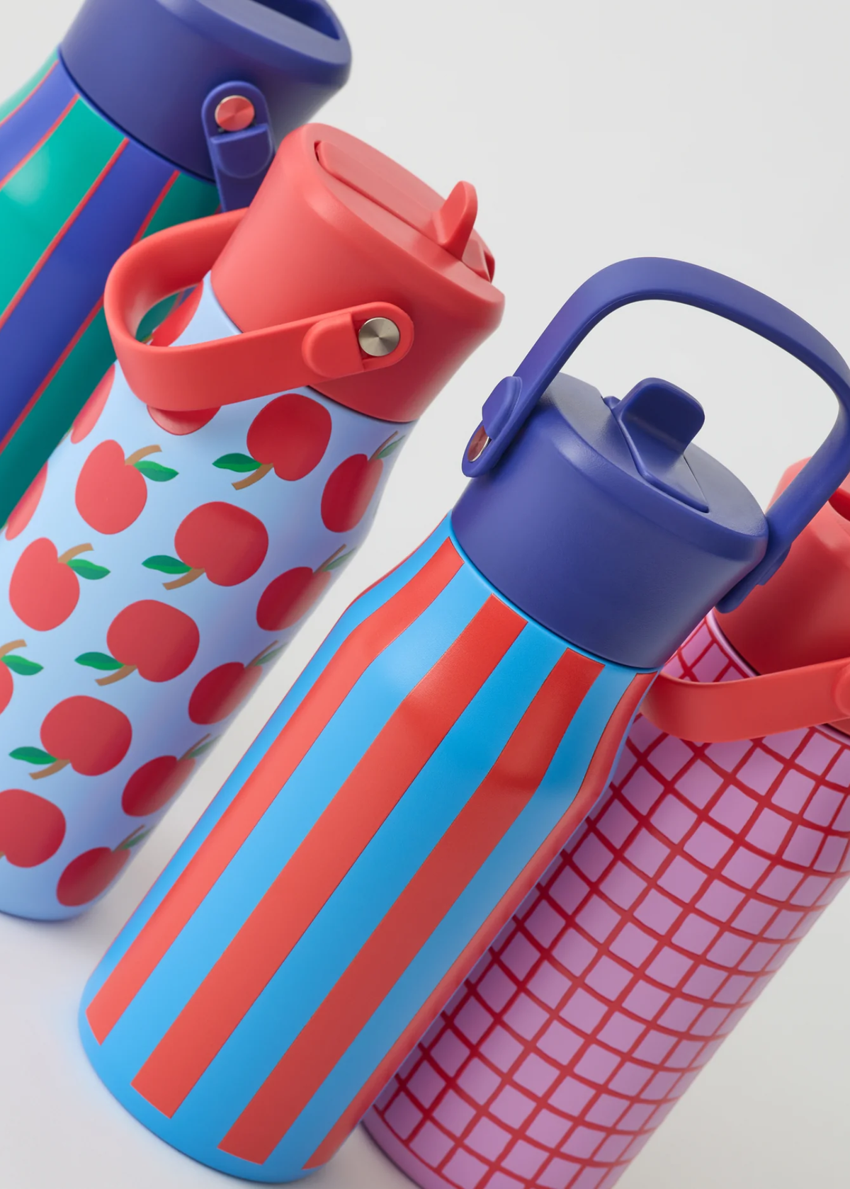 Cool Kid Water Bottle - Blue & Rust Stripe