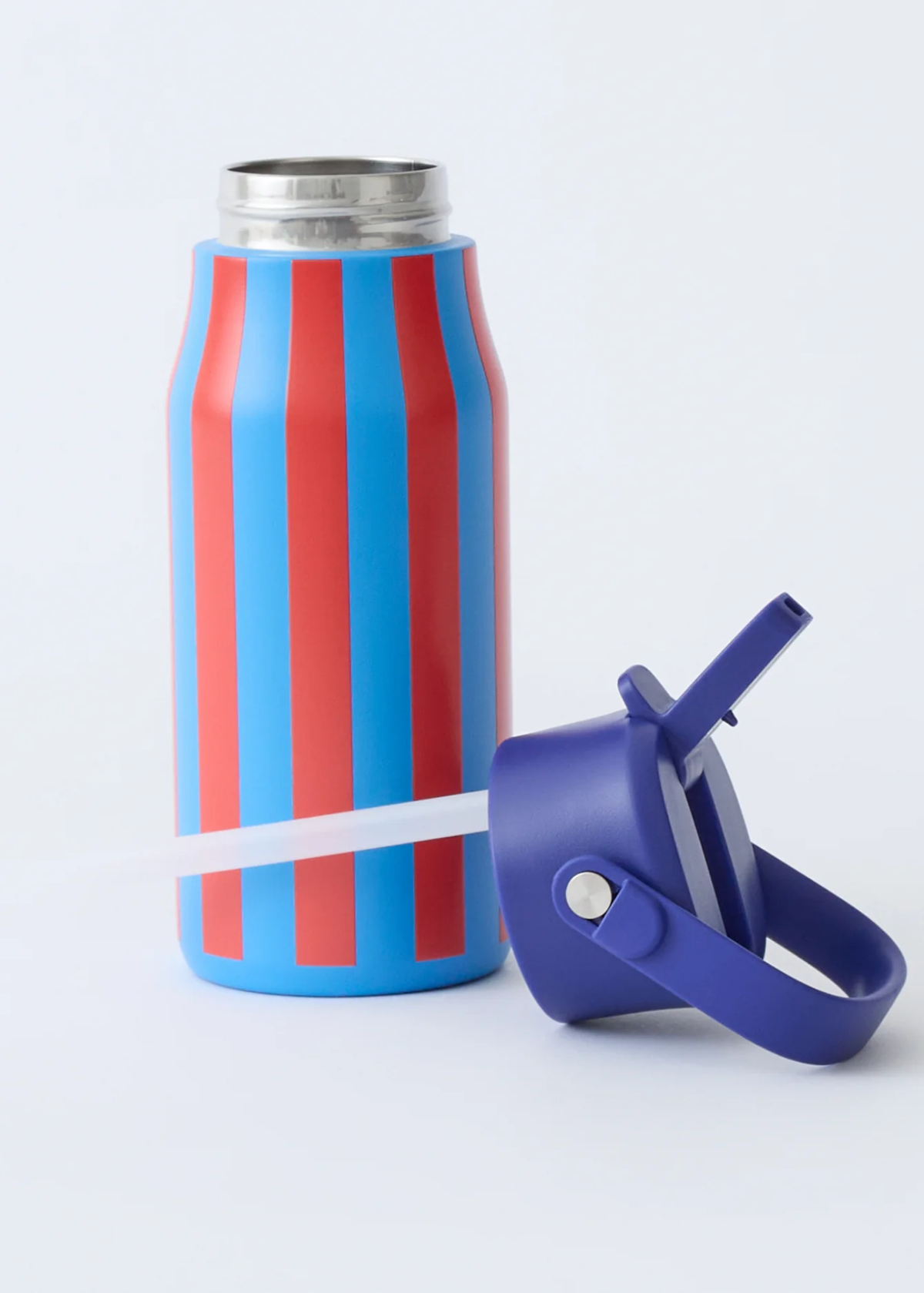Cool Kid Water Bottle - Blue & Rust Stripe