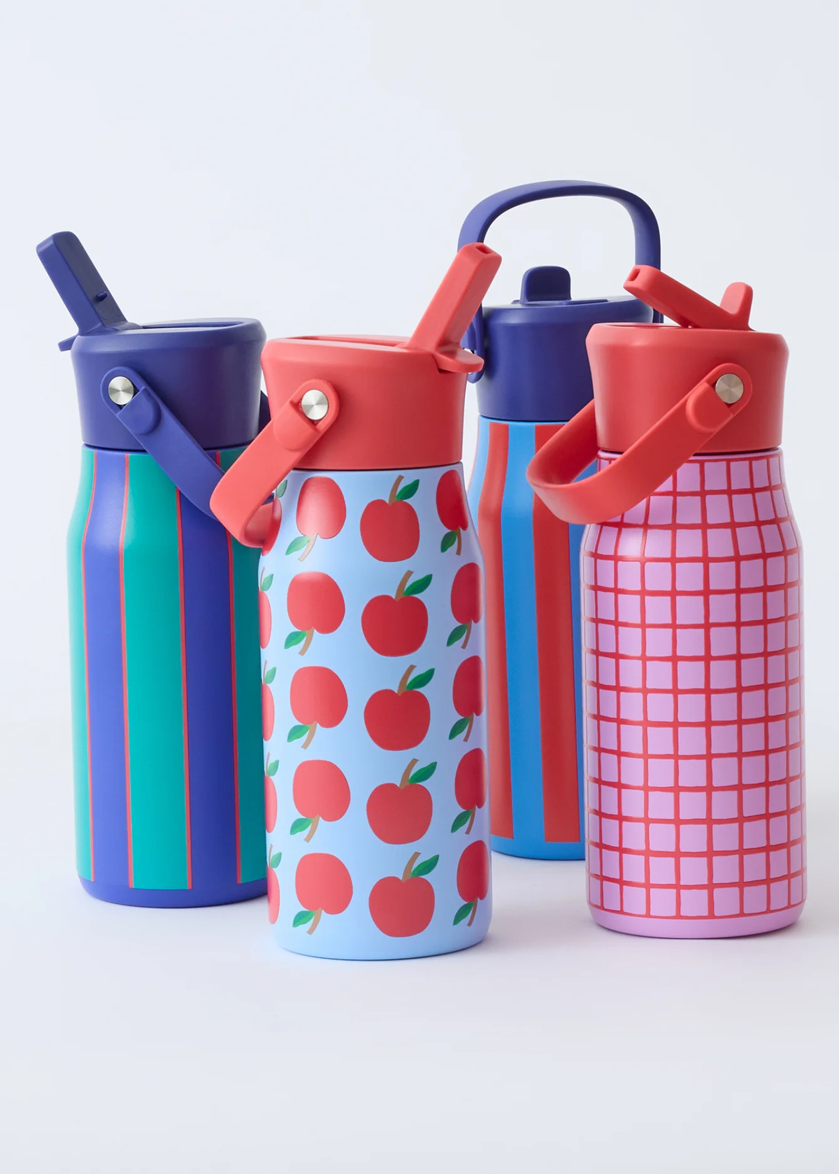 Cool Kid Water Bottle - Orchid Grid