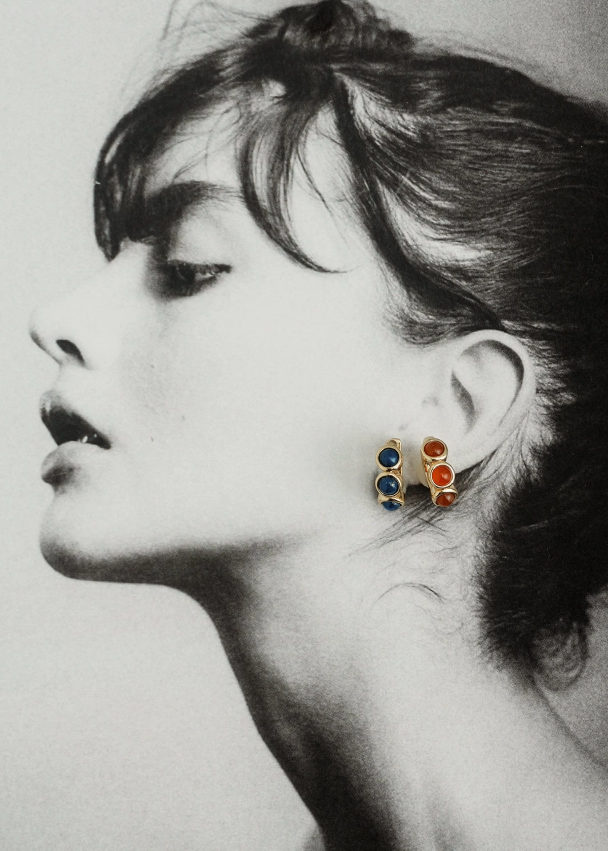 Corynn Gemstone Huggies - Red Agate