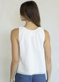 Cotton Eyelet Top - White