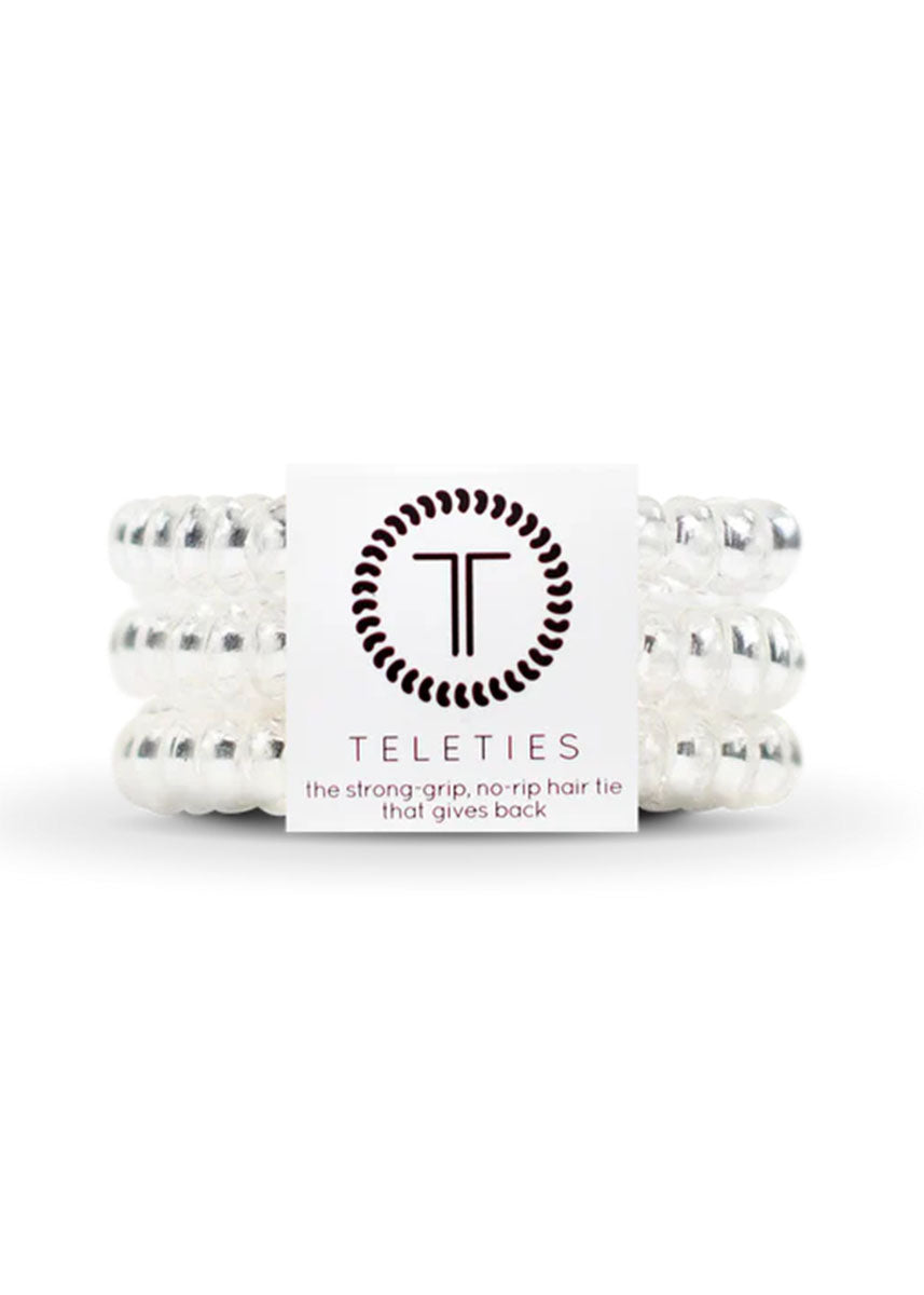 Small Hair Ties (Set Of 3) - Crystal Clear