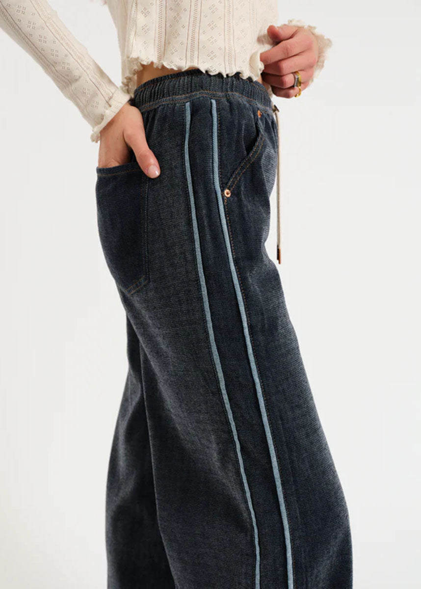 The Cozy Wide Leg Pull-On Jean - Sky Whisper
