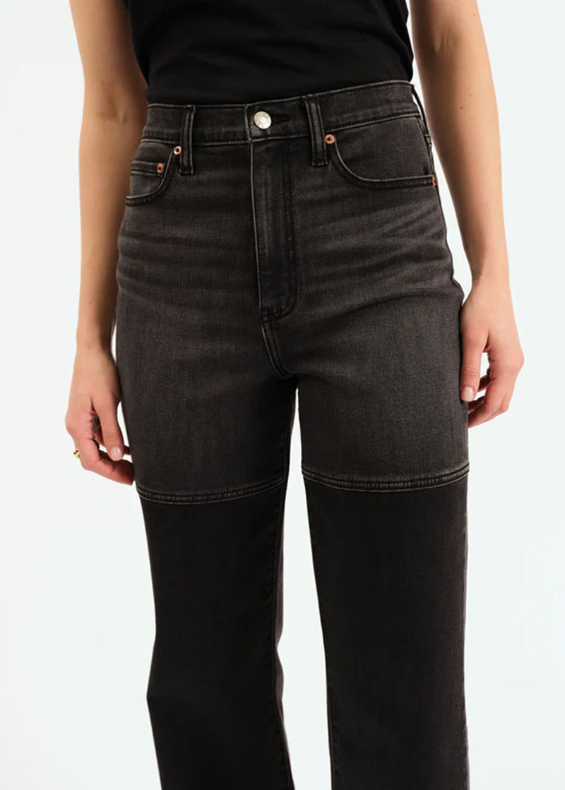 City High-Rise Straight - Black Double Dip