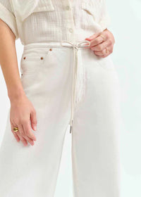 Madison Mid-Rise Wide Leg - Milkshake