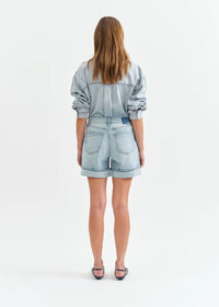 Easy Rider Mid-Rise Denim Shorts - Dew Drop