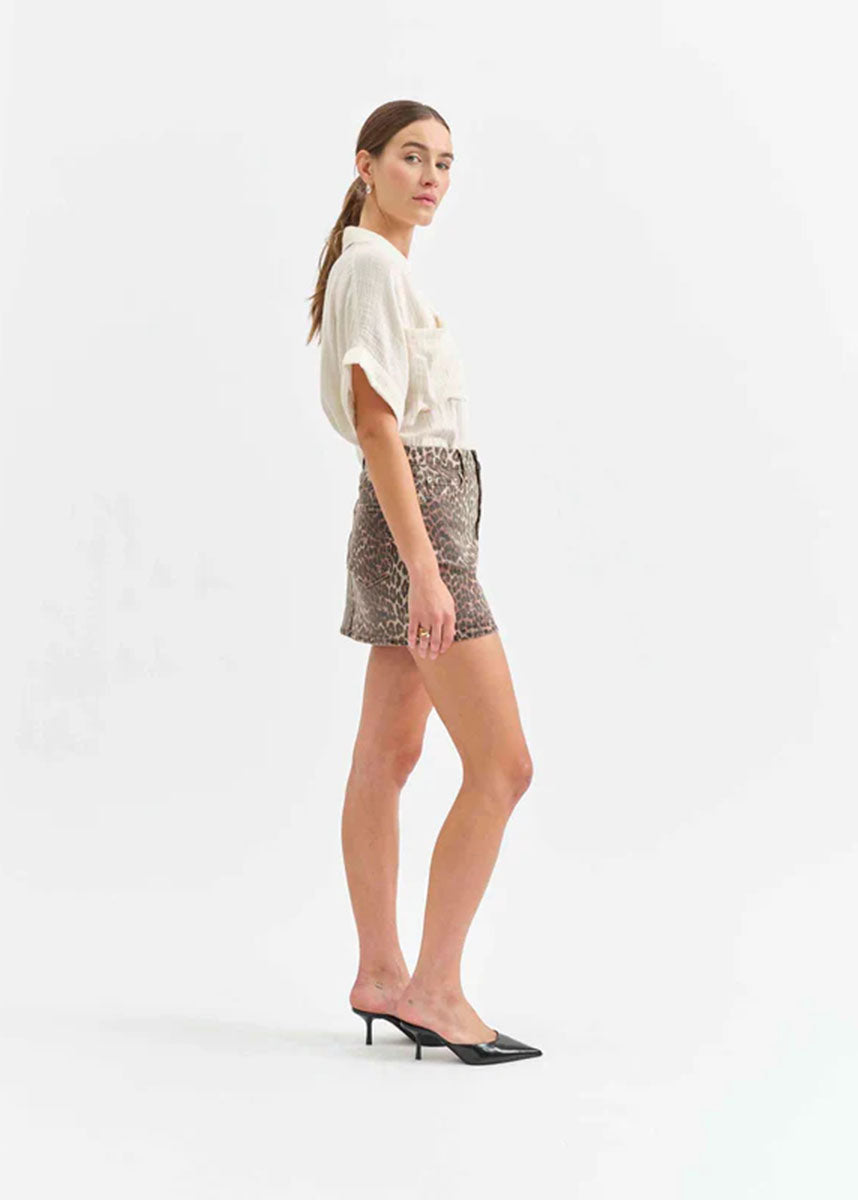 Malibu Mid-Rise Mini Skirt - Cool Cat – Alice & Wonder