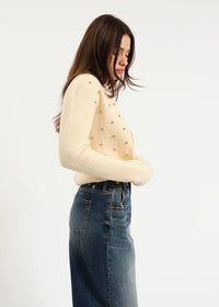 The Muse Embellished Cardigan - Ivory