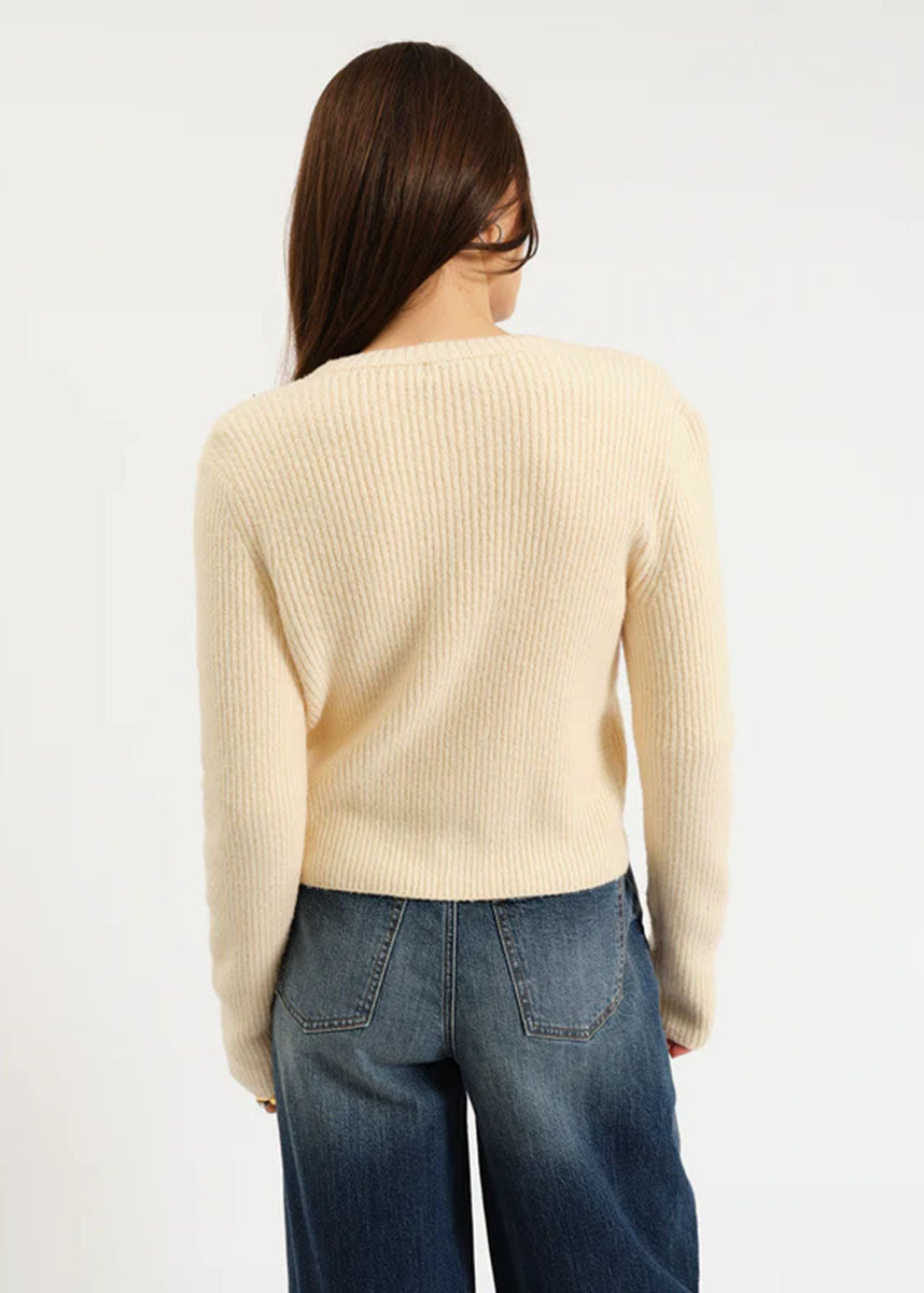 The Muse Embellished Cardigan - Ivory