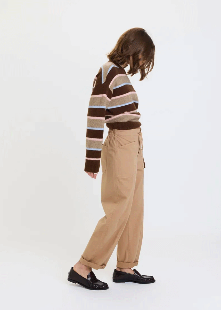 Carlyle Everyday Crewneck Sweater - Dune Stripe