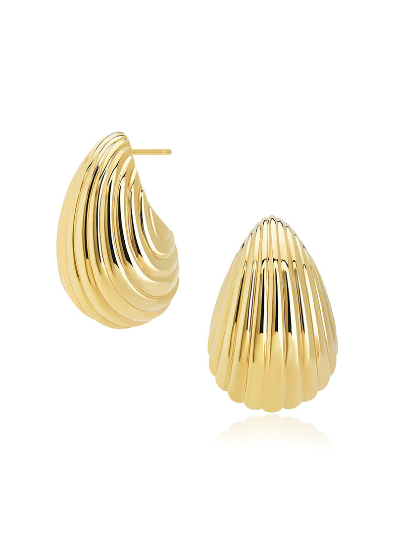 Dani Statement Teardrop Studs - Gold