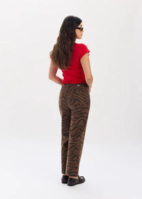 Pleaser High-Rise Wide Ankle - Desert Zebra