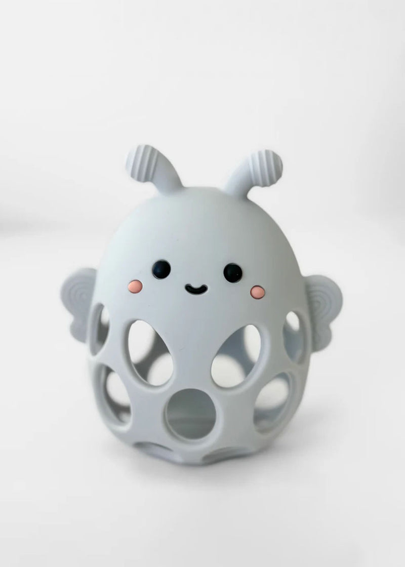Garden Party Honey Bee Teether - Whisper Gray