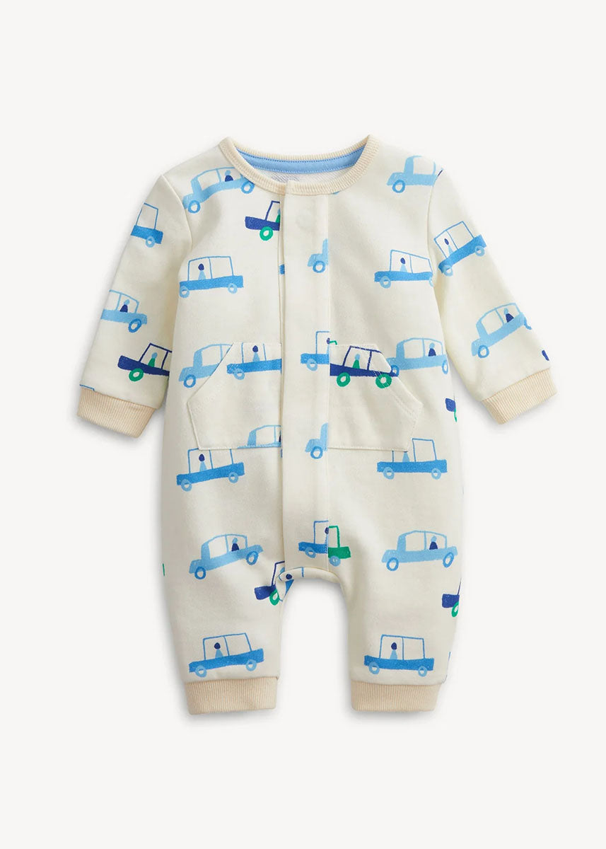Magnetic French Terry Romper - Cars